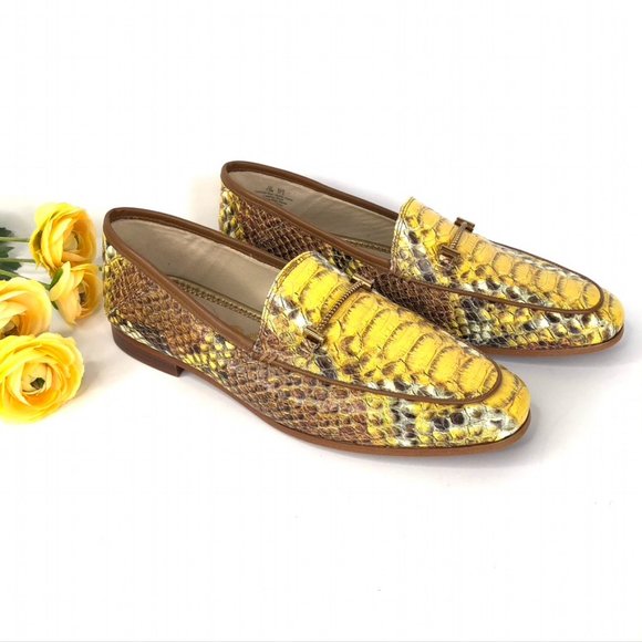 Sam Edelman • Lior Snakeskin Printed Loafers - Picture 1 of 10